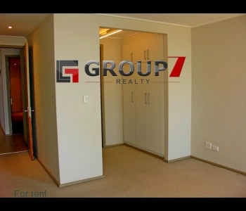 Bedroom with walk in closet