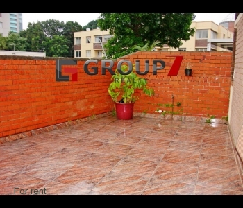 Neatly tiled court yard