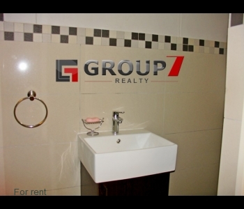 Neatly tiled bathroom