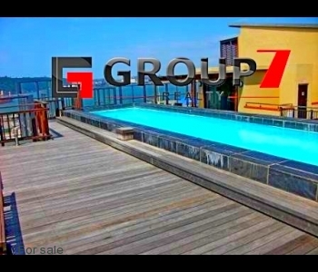 Rooftop pool and clubhouse