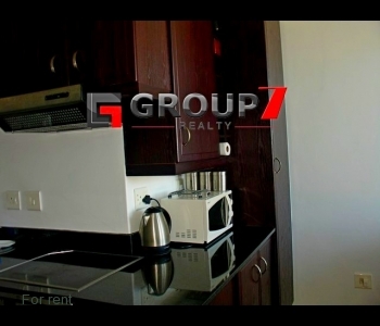Kitchen with microwave
