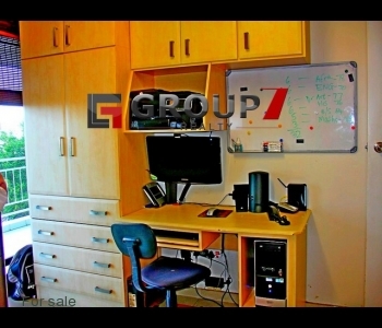 Bedroom with study area for the kids
