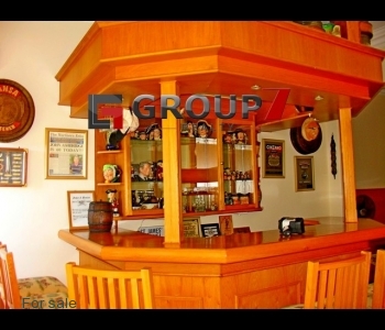 Entertainment area with bar